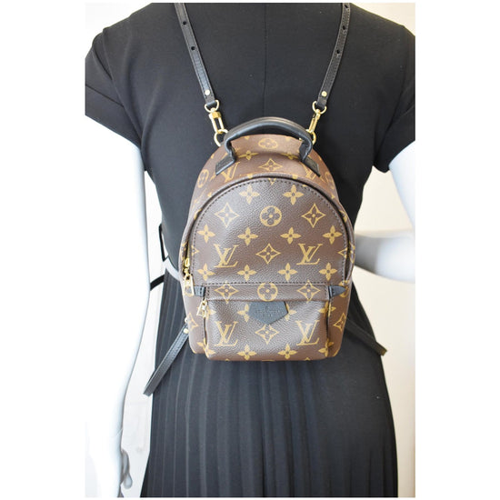 Palm springs backpack Louis Vuitton Brown in Cotton - 32200450