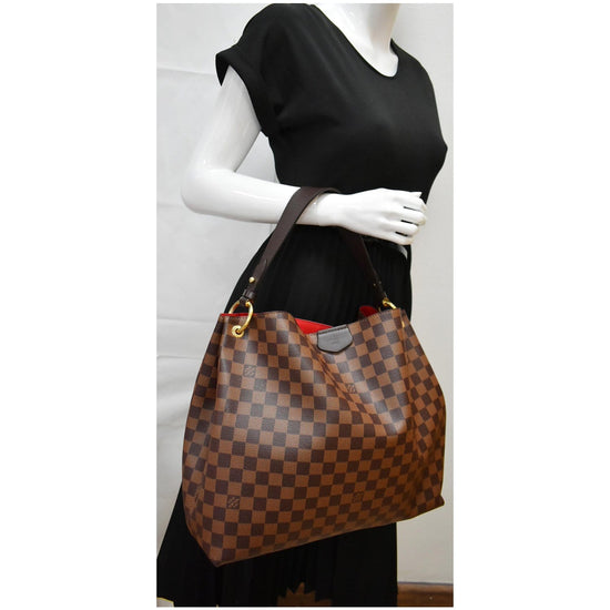 LOUIS VUITTON Graceful MM Damier Ebene Shoulder Bag Brown - Hot Deals