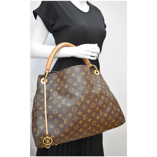 Louis Vuitton Artsy MM Hobo Monogram Canvas Ebene Brown