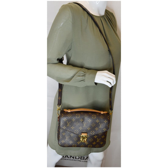 Louis+Vuitton+Pochette+M%C3%A9tis+Shoulder+Bag+Brown+Canvas for