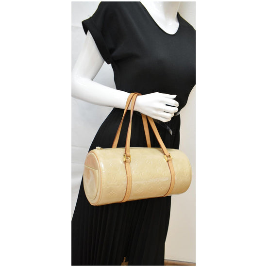 Louis Vuitton Vernis Beige Bedford Barrel Hand Bag