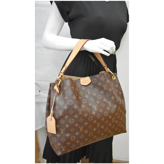 Graceful cloth handbag Louis Vuitton Brown in Cloth - 25093102