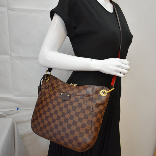 LOUIS VUITTON South Bank Besace Damier Ebene Crossbody Bag Brown