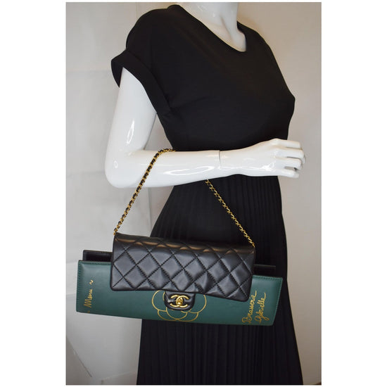 Chanel - Authenticated Gabrielle Clutch Bag - Leather Black Plain for Women, Very Good Condition