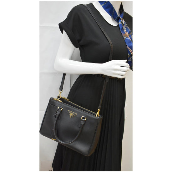 Prada Galleria Medium Black Saffiano Leather Satchel & Crossbody Retail  $4700