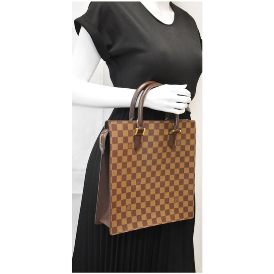 Brown Louis Vuitton Damier Ebene Venice Sac Plat Tote Bag