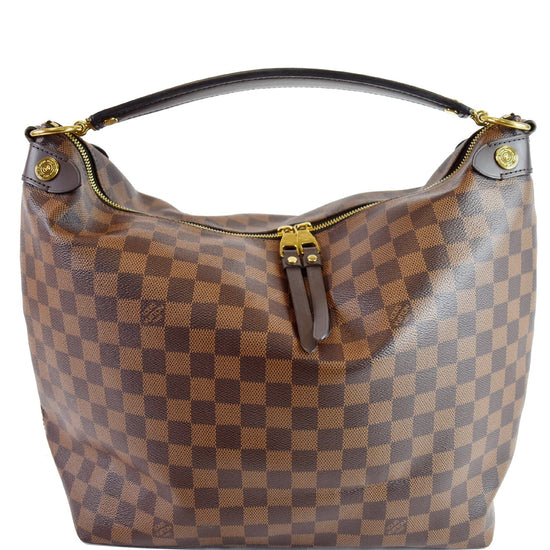 Louis Vuitton Brown, Pattern Print Damier Ebene Duomo Hobo