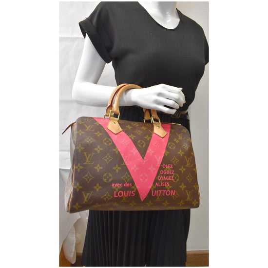 Louis Vuitton Limited Edition Speedy 30 Grenade Ramages Monogram Canvas  Purse