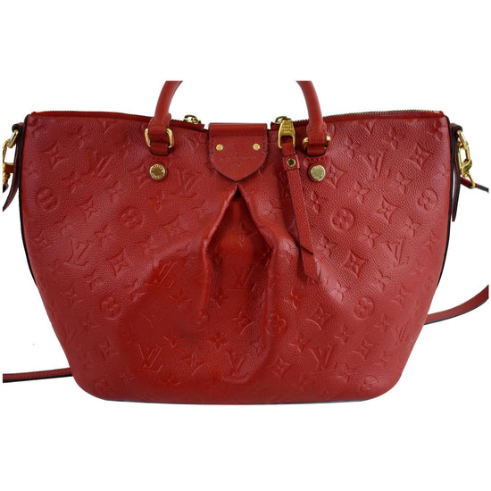 Louis Vuitton Mazarine MM Monogram Empreinte Bag Red