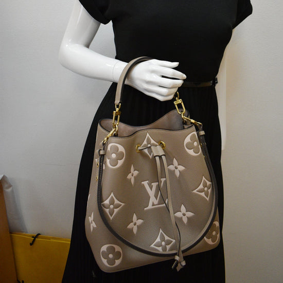 Louis Vuitton NeoNoe Handbag Bicolor Monogram Empreinte Giant MM at 1stDibs