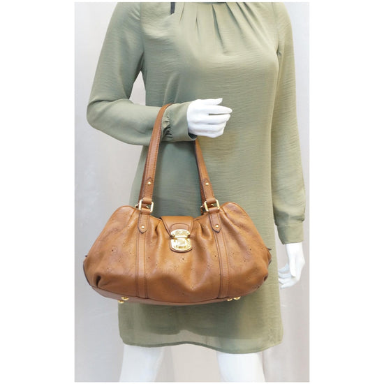 Mahina leather handbag Louis Vuitton Brown in Leather - 29368079