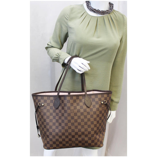 LOUIS VUITTON NEVERFULL MM SHOULDER TOTE BAG PURSE DAMIER N41358 73517 –  brand-jfa