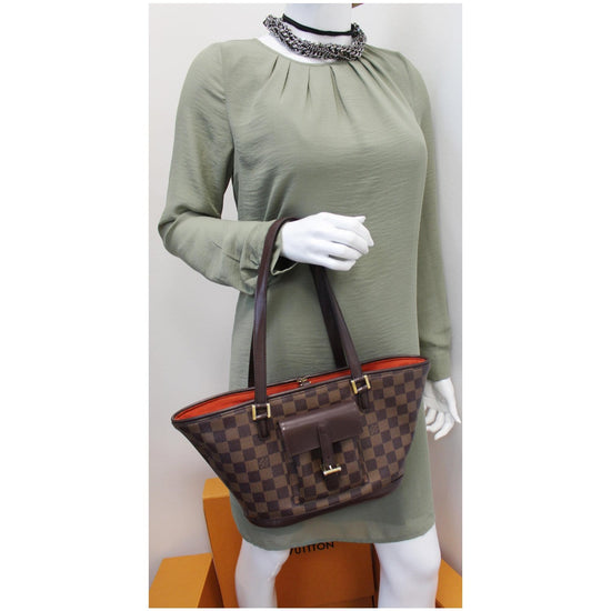 Louis Vuitton Manosque Damier Ebene Tote Handbag