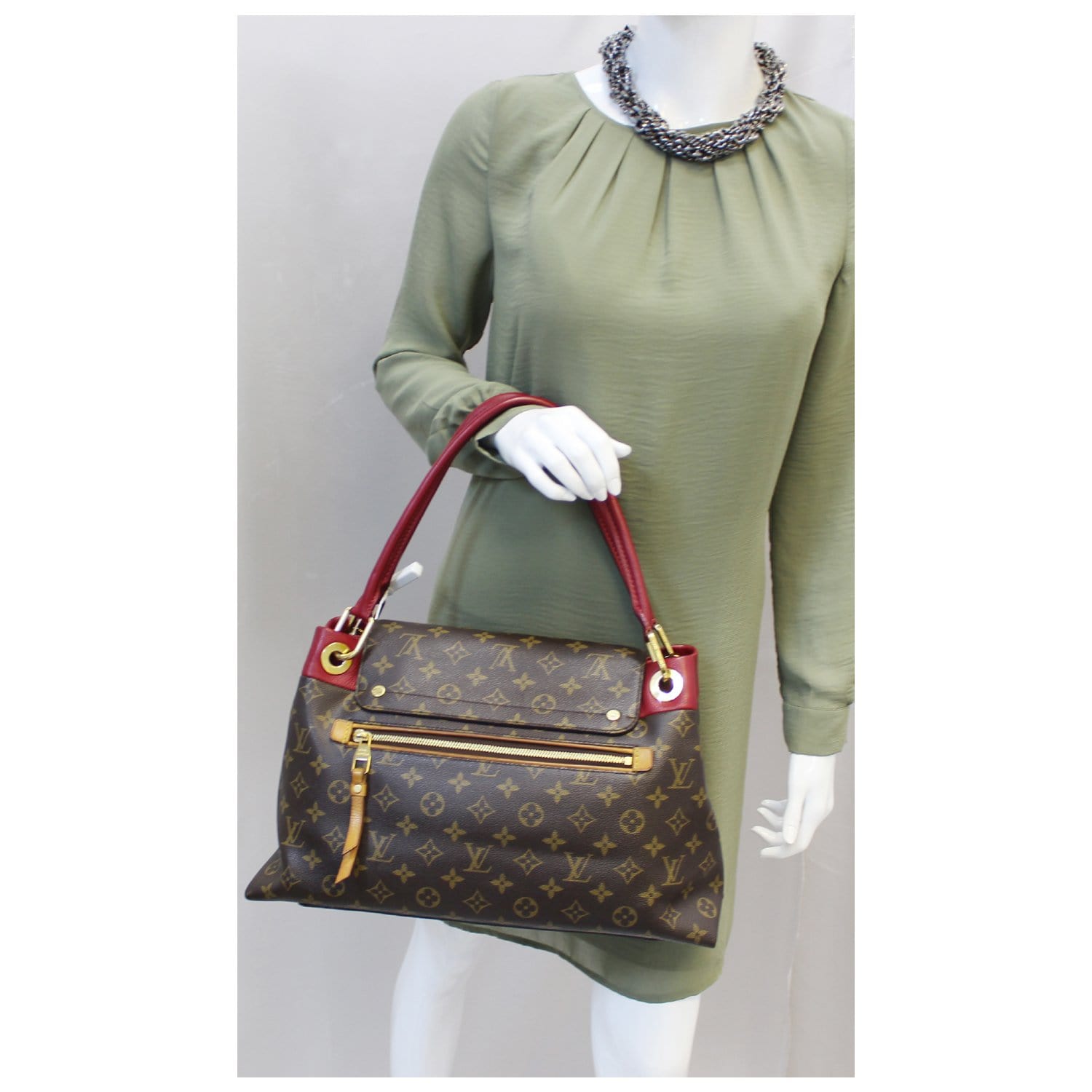 LOUIS VUITTON Olympe Aurore Monogram Canvas Satchel Shoulder Bag-US