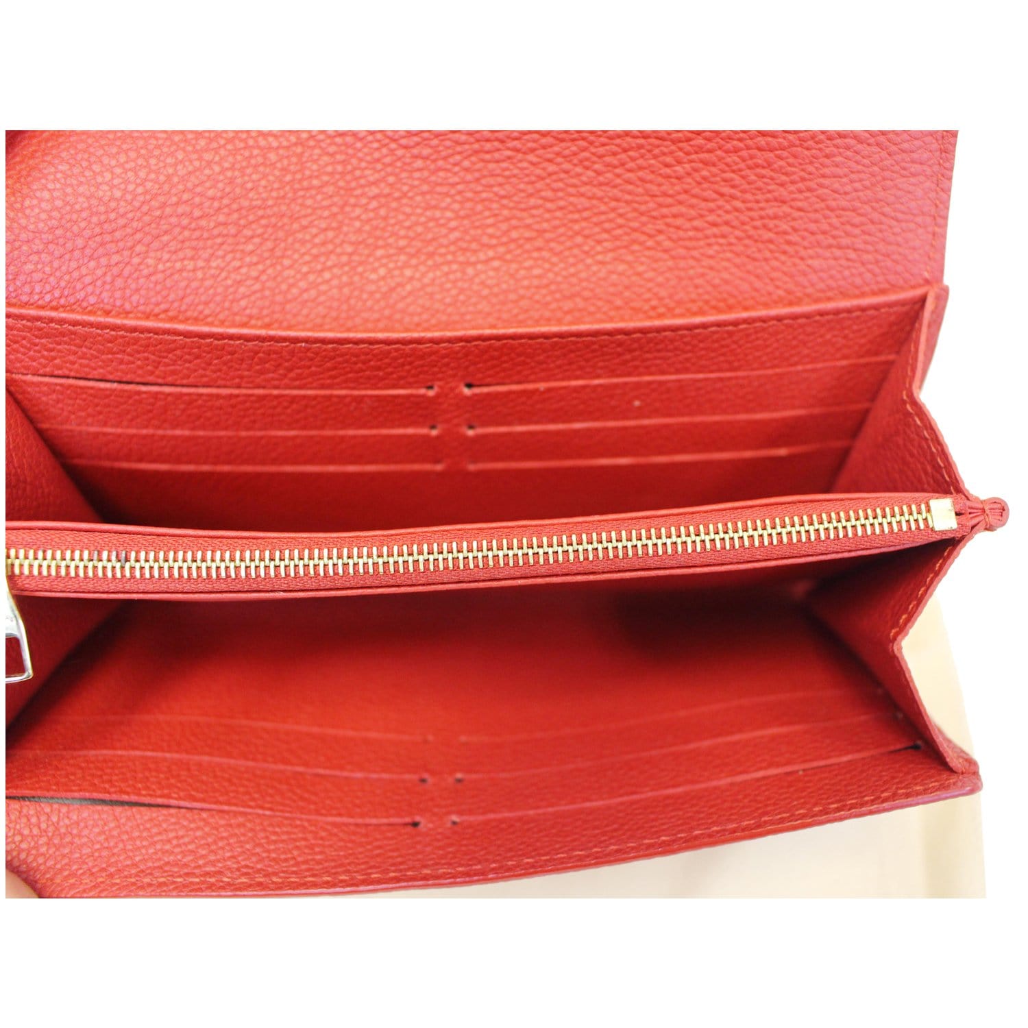 Louis Vuitton Zip Wallet in Scarlet Monogram Empreinte Leather red  excellent   eBay