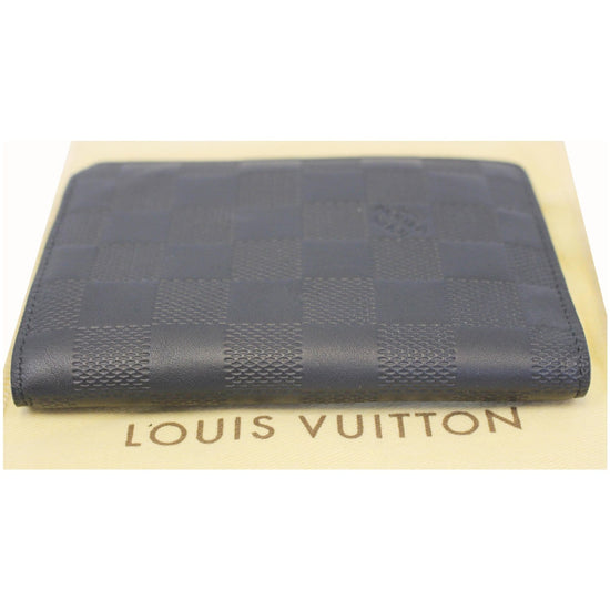 Louis Vuitton LV Dark gray/ black leather Damier Infini pocket organizer  wallet