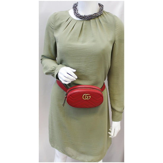 NWT Gucci Marmont Belt Bag GG Small Belt bag Size 75 476434