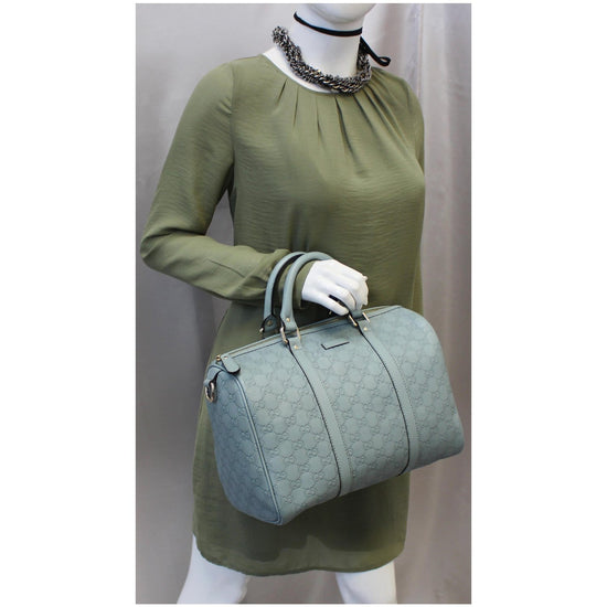 Gucci blue Guccissima print coated canvas & leather saddle bag style  Blondle!