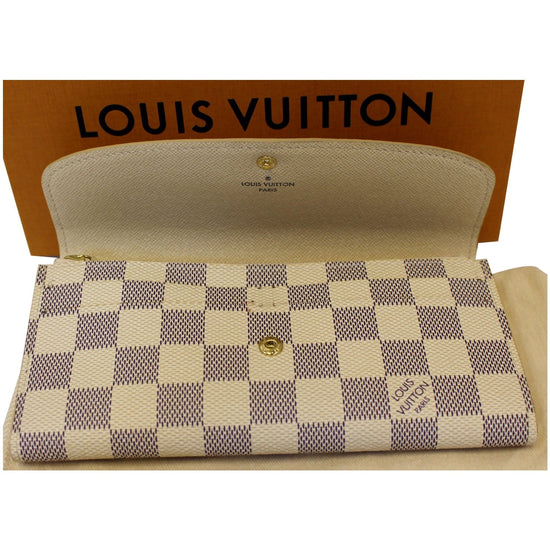 Louis Vuitton Emilie Wallet Damier Azur Cream – Now You Glow