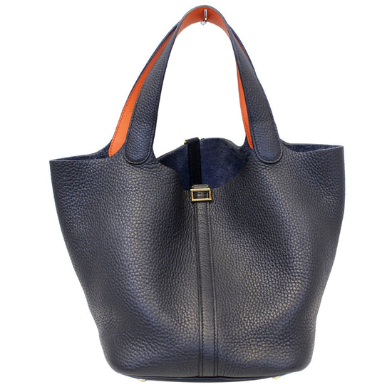 Hermes Bleu Electrique Taurillon Clemence Leather Picotin Lock 22 Bag