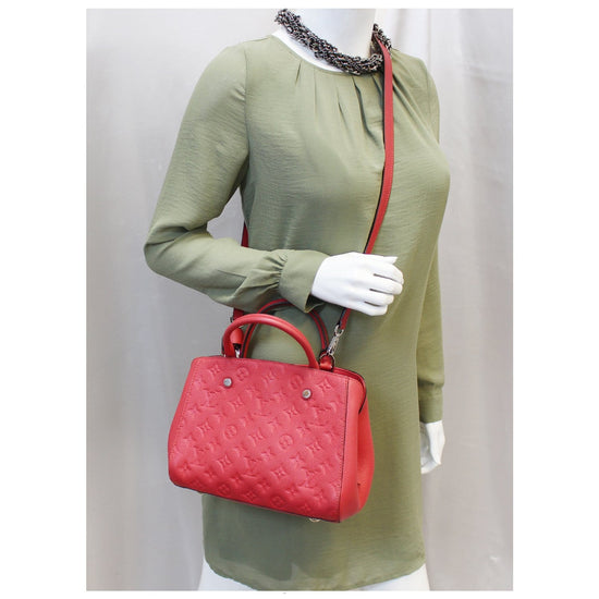 Red Louis Vuitton Empreinte Montaigne MM Bag – Designer Revival