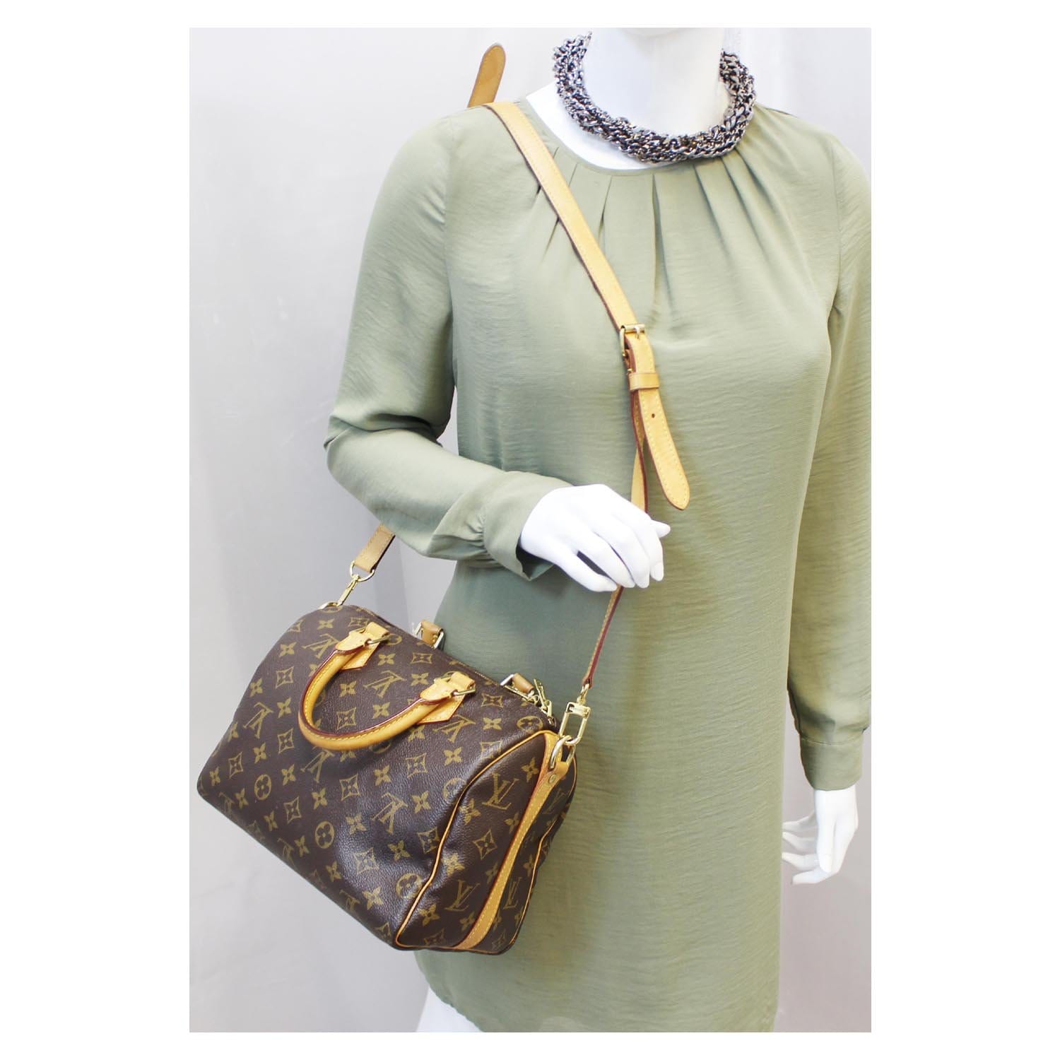 LOUIS VUITTON Speedy 25 Bandouliere Monogram Canvas Shoulder Bag-US