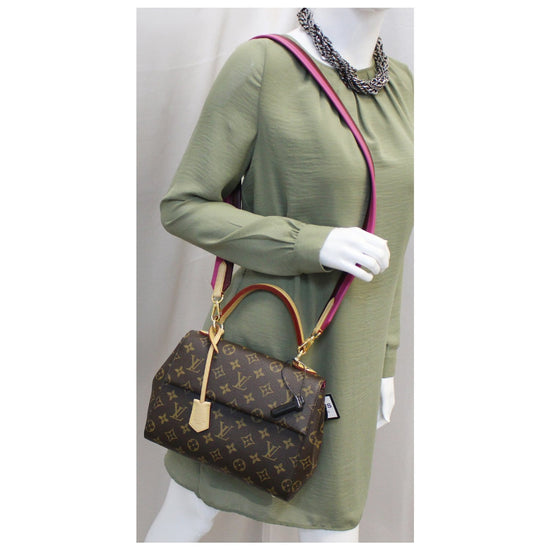 Louis Vuitton Cluny Leather Satchel Cross Body Bag