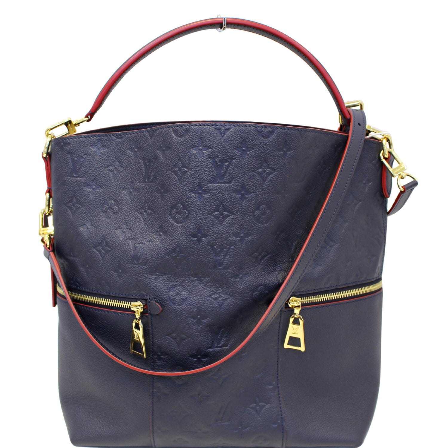 Louis Vuitton Melie Marine Rouge Blue Monogram Empreinte Leather