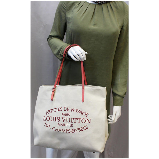 Louis Vuitton - White Canvas Capri Articles de Voyage Cabas Tote GM