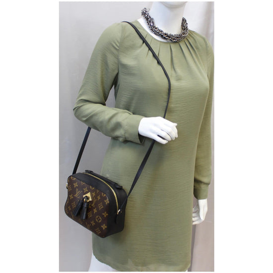 Louis+Vuitton+Saintonge+Shoulder+Bag+Brown+Canvas for sale online