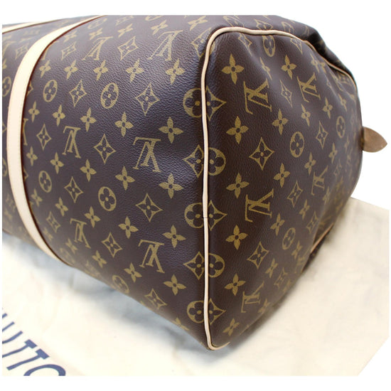 Authenticated used Louis Vuitton Boston Bag Keepol 55 Brown Beige Monogram M41424 Nume Mi0951 Louis Vuitton Handbag Unisex LV, Adult Unisex, Size: (