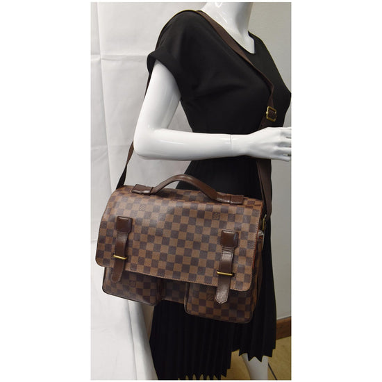 Damier Ebene Leather Broadway Messenger Bag (Authentic Pre-owned) – The  Lady Bag