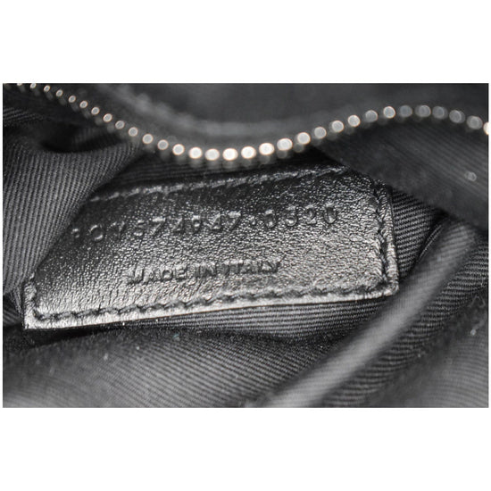 Saint Laurent Grey Matelassé Leather Large Loulou Shoulder Bag