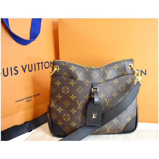 LOUIS VUITTON Monogram Odeon PM Black 1273358