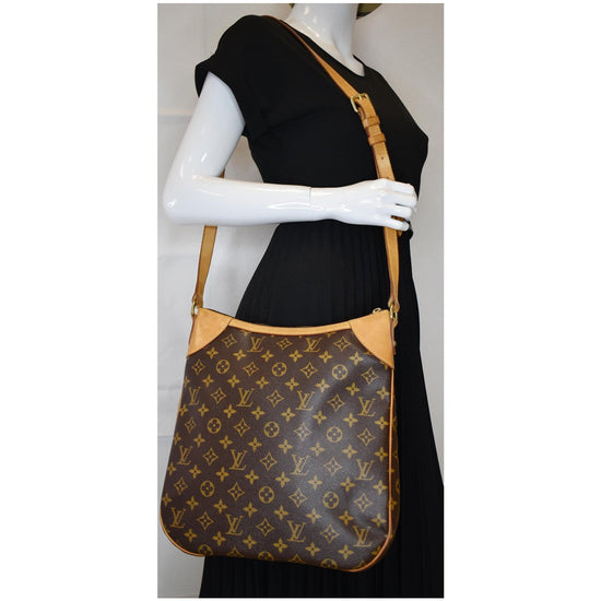 LOUIS VUITTON Odeon MM Shoulder Bag Monogram Leather Brown France M56389  70MY183