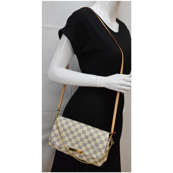 Louis Vuitton Damier Azur Favorite MM Crossbody Bag at 1stDibs