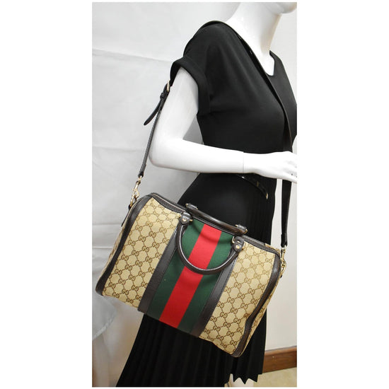 Gucci Vintage Web Original GG Boston Bag - Multicolor