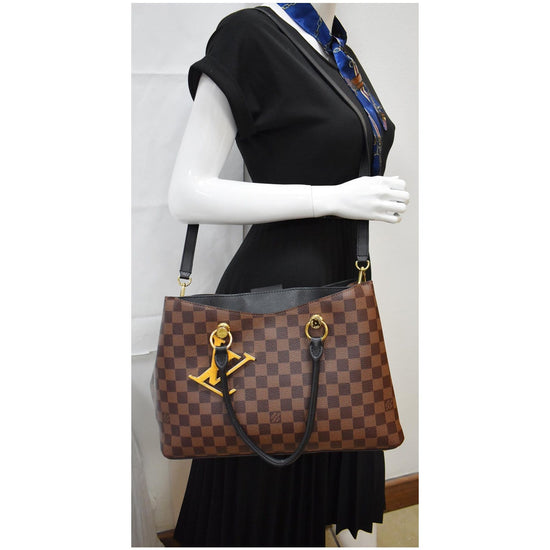 Louis Vuitton Riverside Damier Ebene Yellow Epi Charm Brown/Black