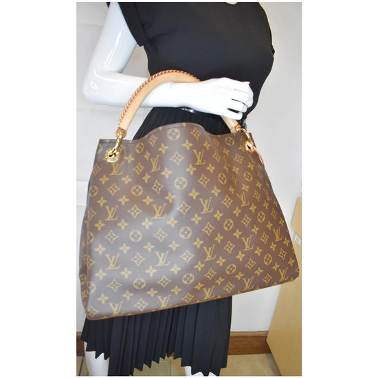 Louis Vuitton Artsy Mm Monogram Python Handle Tote