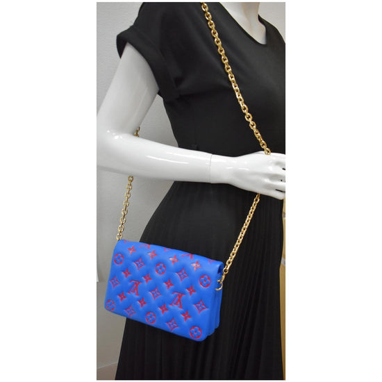 Coussin leather crossbody bag Louis Vuitton Blue in Leather - 15997040