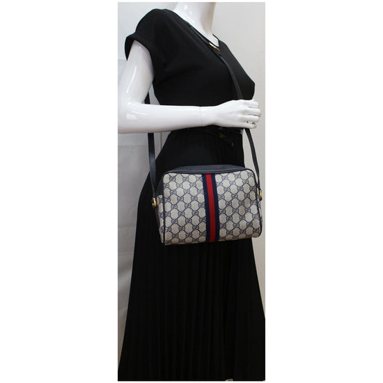 Gucci Ophidia Vintage 1980s Shoulder Navy GG Supreme Canvas -  Finland