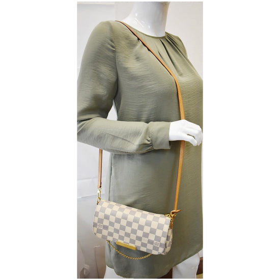 Favorite PM Damier Azur Crossbody - Luxury Replay