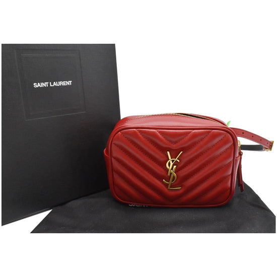 Saint Laurent Paris Red Leather Lou Belt Bag Saint Laurent Paris