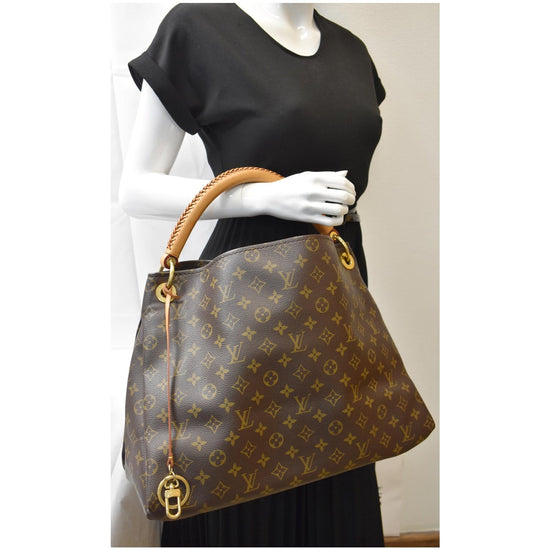 Louis Vuitton Artsy Handbag in Brown Monogram Canvas and Natural