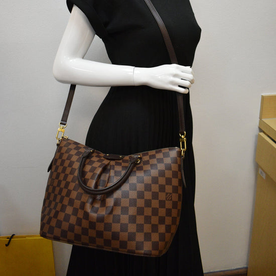 LOUIS VUITTON Siena GM Damier Ebene Shoulder Bag Brown