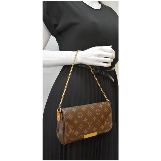 Félicie cloth clutch bag Louis Vuitton Brown in Cloth - 17416695