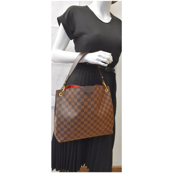 LOUIS VUITTON Graceful PM Damier Ebene Shoulder Bag Brown