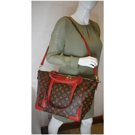 Louis Vuitton M51195 Estrela NM Red & Brown Monogram Canvas Tote Bag –  Cashinmybag