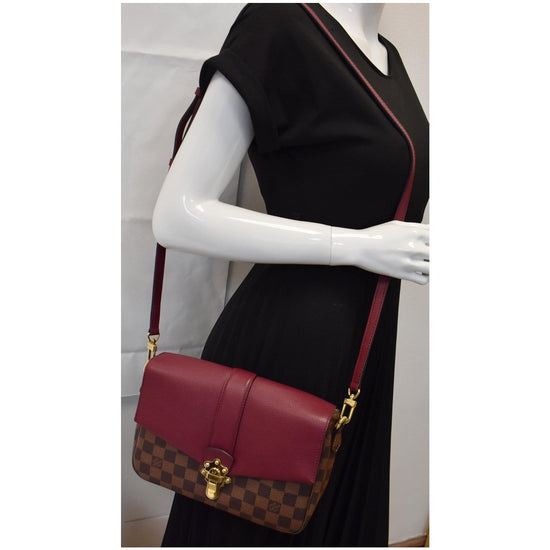 Burgundy Damier Ebene Clapton Crossbody