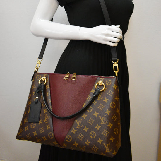 Louis Vuitton Monogram V Tote MM Bordeaux Noir